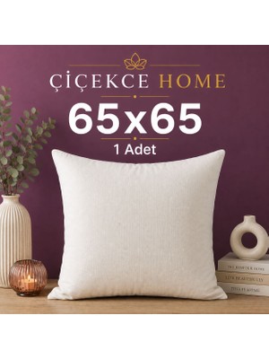ÇİÇEKCE HOME Çiçekce Home Kırlent Iç Yastığı 1.kalite Boncuk Silikon Elyaf Dolgulu 65X65 1 Adet 750 Gram