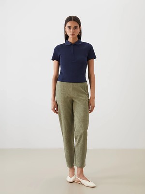 Lcw Modest Haki Beli Lastikli Havuç Kesim Kadın Pantolon