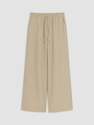 Lcw Modest Yeşil Beli Lastikli Geniş Paça Kadın Pantolon