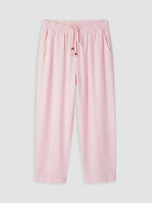 Lcw Vision Pembe Beli Lastikli Loose Fit Kadın Pantolon