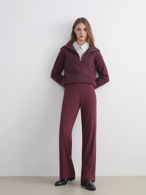 Lcw Modest Mor Standart Fit Geniş Paça Kadın Pantolon