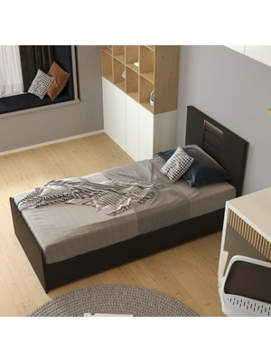Klubeconcept LED Işıklı Başlıklı Modern Tek Kişilik Yatak %100 Mdf Kalite 95X195CM