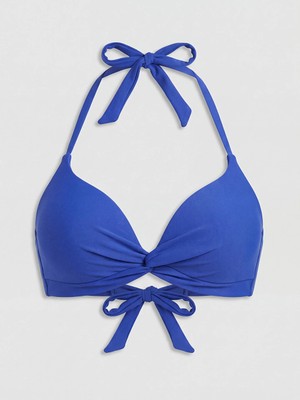 Lcw Dream Mavi Balenli Dolgulu Büzgülü Kadın Bikini Üstü