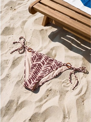Lcw Dream Kahverengi Uv Korumalı Desenli Kadın Brazilian Bikini Alt
