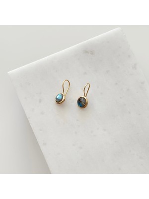Vesce Atelier Yanardöner Labradorit Bombeli Küpe