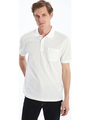 LC Waikiki Lcwaıkıkı Classic Ekru Polo Yaka Merserize Görünümlü Erkek Tişört