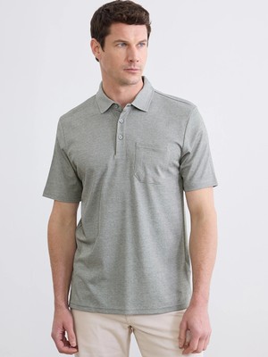LC Waikiki Lcwaıkıkı Classic Yeşil Polo Yaka Erkek Tişört