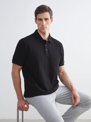 Lcw Vision Siyah Polo Yaka Erkek Tişört