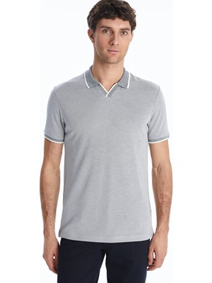 LC Waikiki Lcwaıkıkı Classic Lacivert Polo Yaka Merserize Görünümlü Erkek Tişört