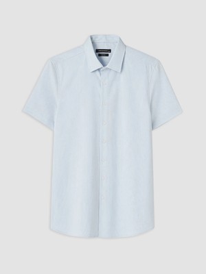 Lcw Busıness Mavi Slim Fit Erkek Dokulu Gömlek