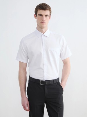 Lcw Busıness Beyaz Regular Fit Desenli Erkek Gömlek