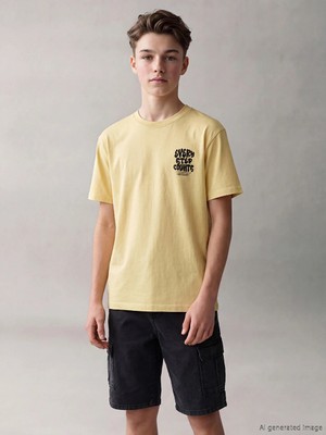 LC Waikiki Lcw Kids Yeşil Bisiklet Yaka Erkek Çocuk Tişört