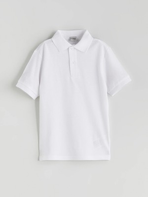 LC Waikiki Lcw Kids Beyaz Polo Yaka Basic Erkek Çocuk Tişört