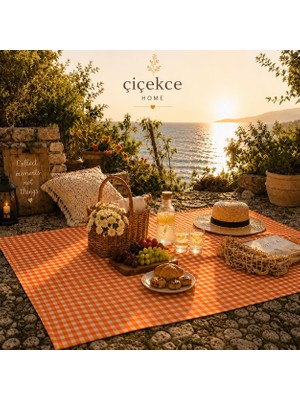 ÇİÇEKCE HOME Çiçekce Home Pötikare Çok Amaçlı Sofra Bezi - Piknik Örtüsü - Masa Örtüsü 80X80 1 Adet