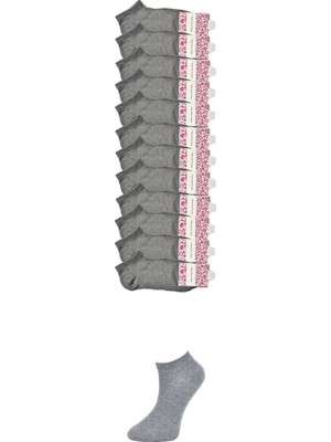 Asil Acar Home Gri Kadın Bilek Çorap 12 Çift