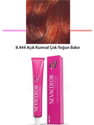 Asil Acar Home Premium 8.444 Açık Kumral Çok Yoğun Bakır - Kalıcı Krem Saç Boyası 50 G Tüp