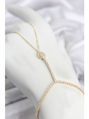 sbodurhome Gold Renk Pirinç Zirkon Taşlı Damla Model Şahmeran TJ-SN767