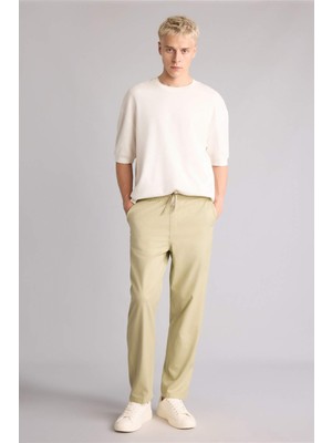 DeFacto Baggy Fit Belden Bağlamalı Haki Pantolon H5798AX26SM
