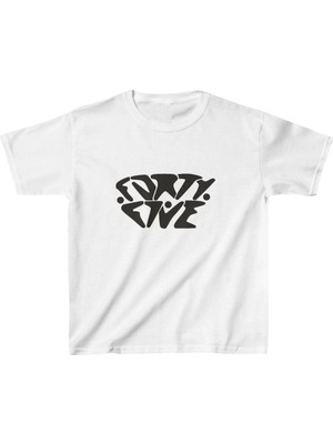 Unisex Çocuk Baskılı T-Shirt - Beyaz