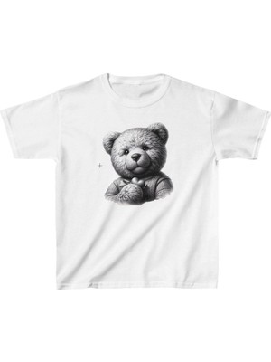 Medi Giyim Unisex Çocuk Baskılı T-Shirt - Beyaz