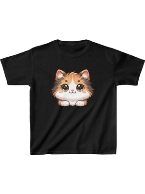 Medi Giyim Unisex Çocuk Baskılı T-Shirt - Siyah