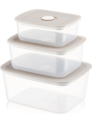 Qlux Ideas Olux Line Saklama Kabı Set (450 ml - 950 ml - 1800 Ml) 2 Adet