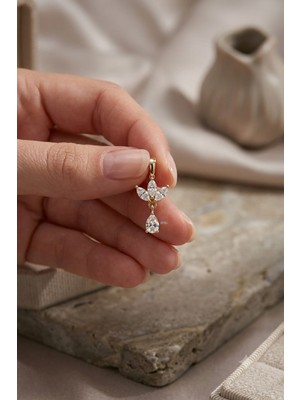 925 Ayar Gümüş Papatya Silver Minimal Taşlı Charm Kolye Ucu Çeşitleri