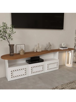 Klubeconcept %100 Mdf Kişiye Özel 180 cm Ponpon Detaylı Modern Tv Ünitesi Özel Tasarım