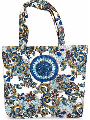 Zeybek Home Zeybekhome Premium Mandala Desenli Bez Çanta – Şık ve Kullanışlı Tote Bag