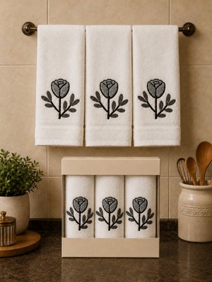 Hig Store Punch Panc Nakışlı Hediyelik Çeyizlik %100 Pamuk Mutfak Havlu Havlu Seti Kutulu 30*50 cm
