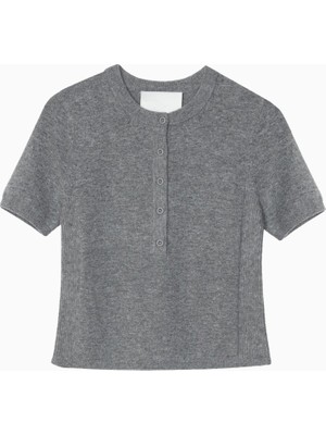 3.1 Phillip Lim Henley Yün Kaşmir Karışımlı Kadın Triko Bluz