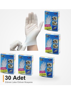 Ttta Eldiven Latex Eldiven Muayene Eldiveni S/m 30 Adet - Pratik Temizlik Aparatı