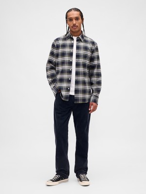 Gap Erkek Lacivert Corduroy Relaxed Straight Pantolon