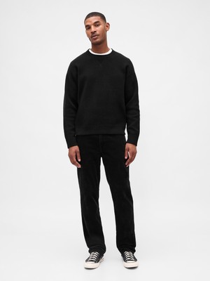 Gap Erkek Siyah Corduroy Relaxed Straight Pantolon