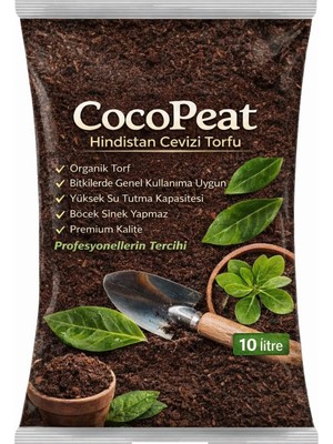 Plant Home Power Mix Cocopeat Hindistan Cevizi Torfu 10 Litre Organik Bitki Toprağı Yüksek Su Tutma Kapasitesi