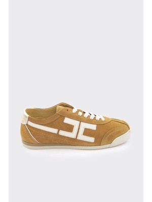 Derinet Hakiki Deri Bağcıklı Kadın Sneaker