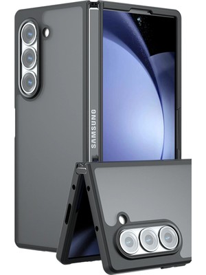 Csmo-Tex Newface  Galaxy Z Fold 5 Kılıf Blur Fold Kapak - Mat Siyah