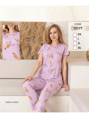 Meynur Moda Viskon Penye Bayan Pijama Takımı