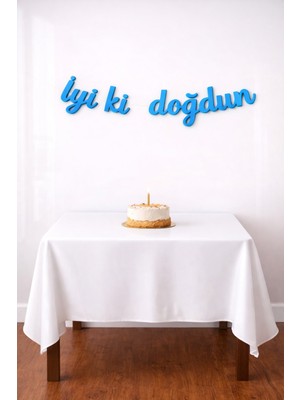 Party Express Kaligrafi Banner "iyi Ki Doğdun" - Mavi