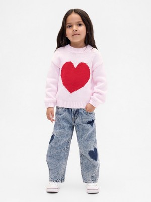Gap Kız Bebek Mavi Heart Horseshoe Jean Pantolon