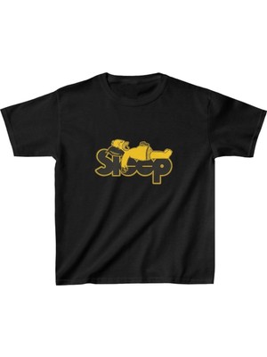 Medi Giyim Unisex Çocuk Baskılı T-Shirt - Siyah
