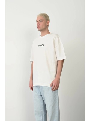 Medi Giyim Erkek Baskılı T-Shirt Kısa Kol Bisiklet Yaka Rahat Kalıp Tişört - Beyaz