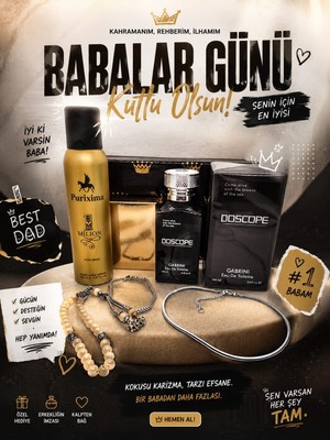 Beauty 7 Parça Erkek Hediye Seti Kutusu Babalar Günü Hediyesi 113445