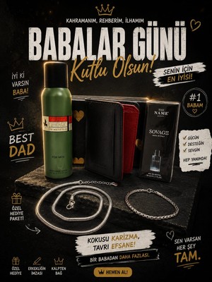 Beauty 7 Parça Erkek Hediye Seti Kutusu Babalar Günü Hediyesi 113446