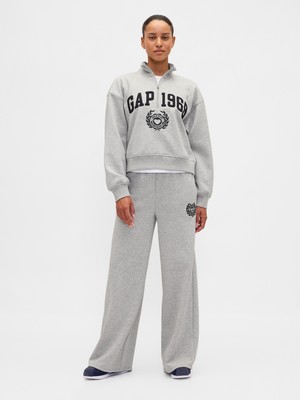 Gap Kadın Gri High Rise Vintagesoft Heart Logo Baggy Eşofman Altı