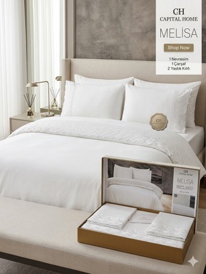 Capital Home Dantelli Çift Kişilik Nevresim Takımı 4 Lü Set