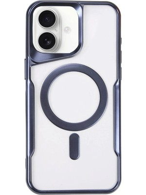 Fırsatkolik Mey Ithalat®   iPhone 16 Plus Kılıf Boyi Magsafe Silikon Kapak - Lacivert