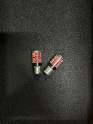 Oto LED Ampülü Güçlü Işık Tak Kullan 144 LED Tek Duy Güçlü Işık 2 Adet Kırmızı