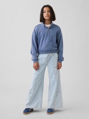 Gap Kız Çocuk Açık Mavi Kids Low Rise Baggy Jean Pantolon