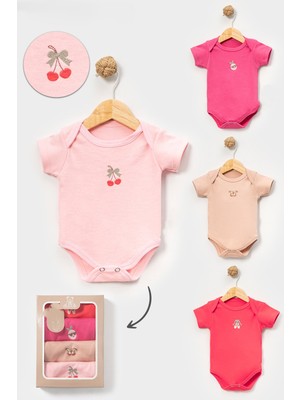 Almini Kız Bebek Body 4lü Set